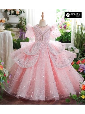 Vestito Deluxe Bambina Carnevale Maschera Principessa Girl Costume PRINCIPESSA01